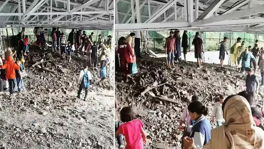 भारी बारिश से माता वैष्णो देवी मार्ग पर भूस्खलन, बैटरी और केबल कार सेवाएं स्थगित
